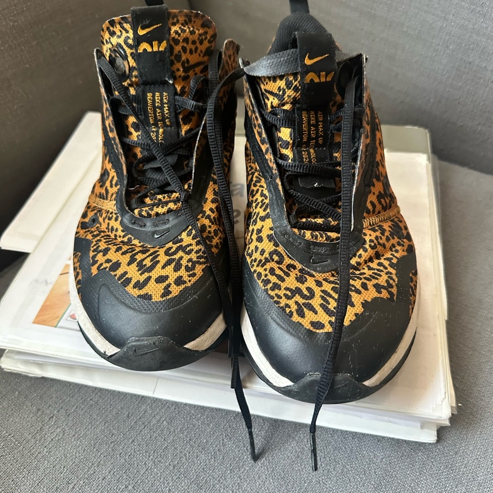 Nike Black and Gold Leopard Sneakers